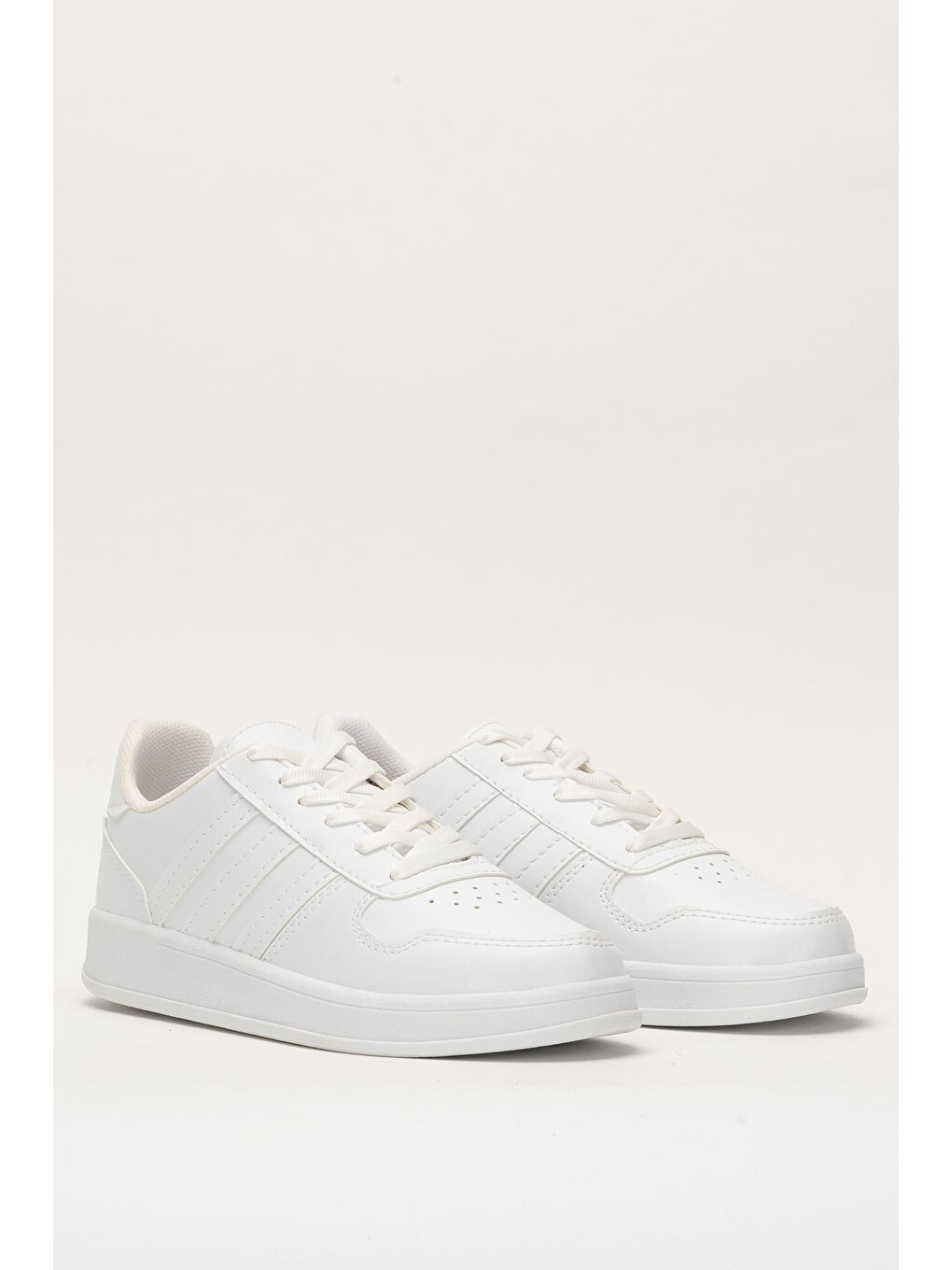 Unisex Bağcıklı Günlükspor Sneaker Ayakkabı Beyaz-2