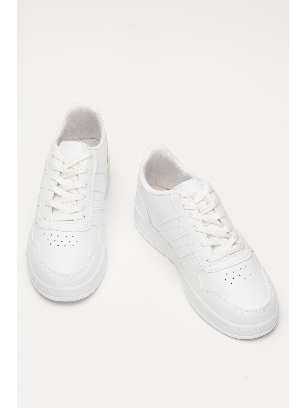 Unisex Bağcıklı Günlükspor Sneaker Ayakkabı Beyaz-5