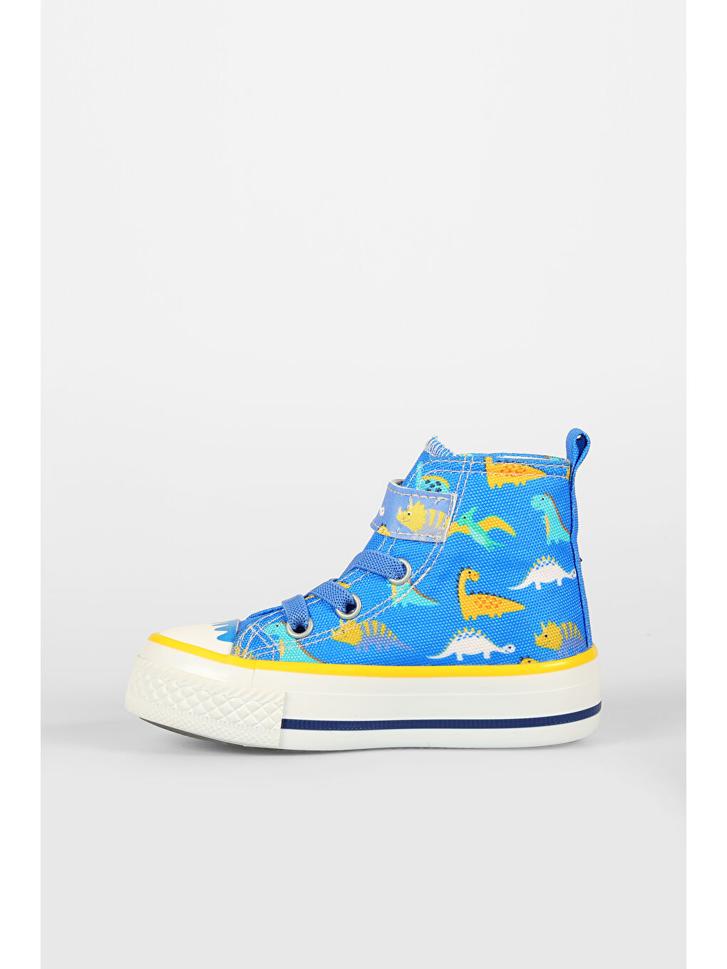 Ada Desenli Erkek Bebek Saks Mavi Sneaker-1