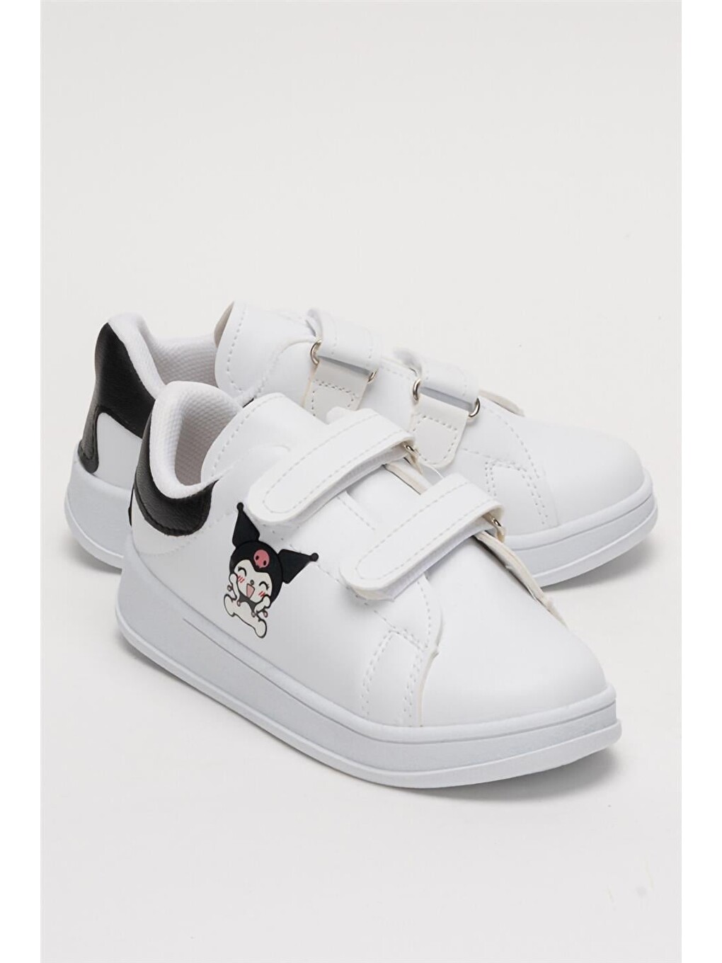Çocuk Kuromi Baskılı Cırtlı Unisex Spor Ayakkabı Siyah-1