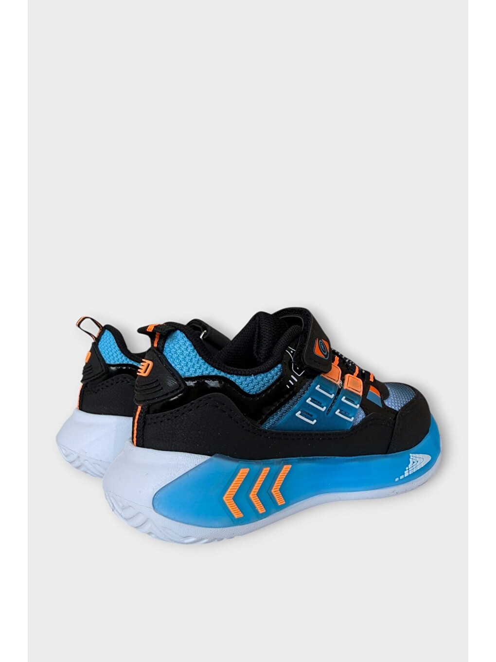 Cırtlı Hafif Anatomik Taban Günlük Sneaker Çocuk Spor Ayakkabı Siyah - Turuncu-6