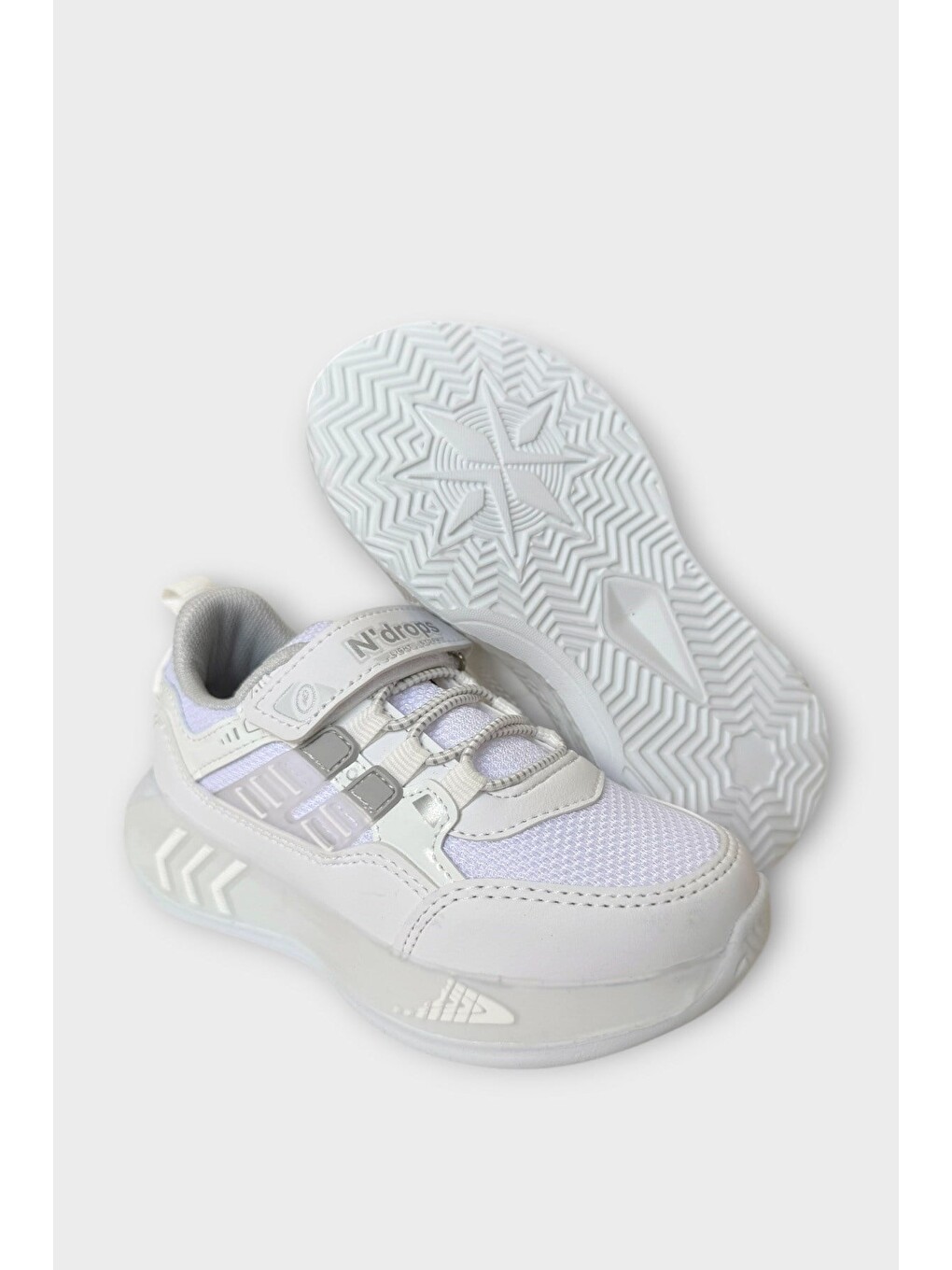 Cırtlı Hafif Anatomik Taban Günlük Sneaker Çocuk Spor Ayakkabı Beyaz-8
