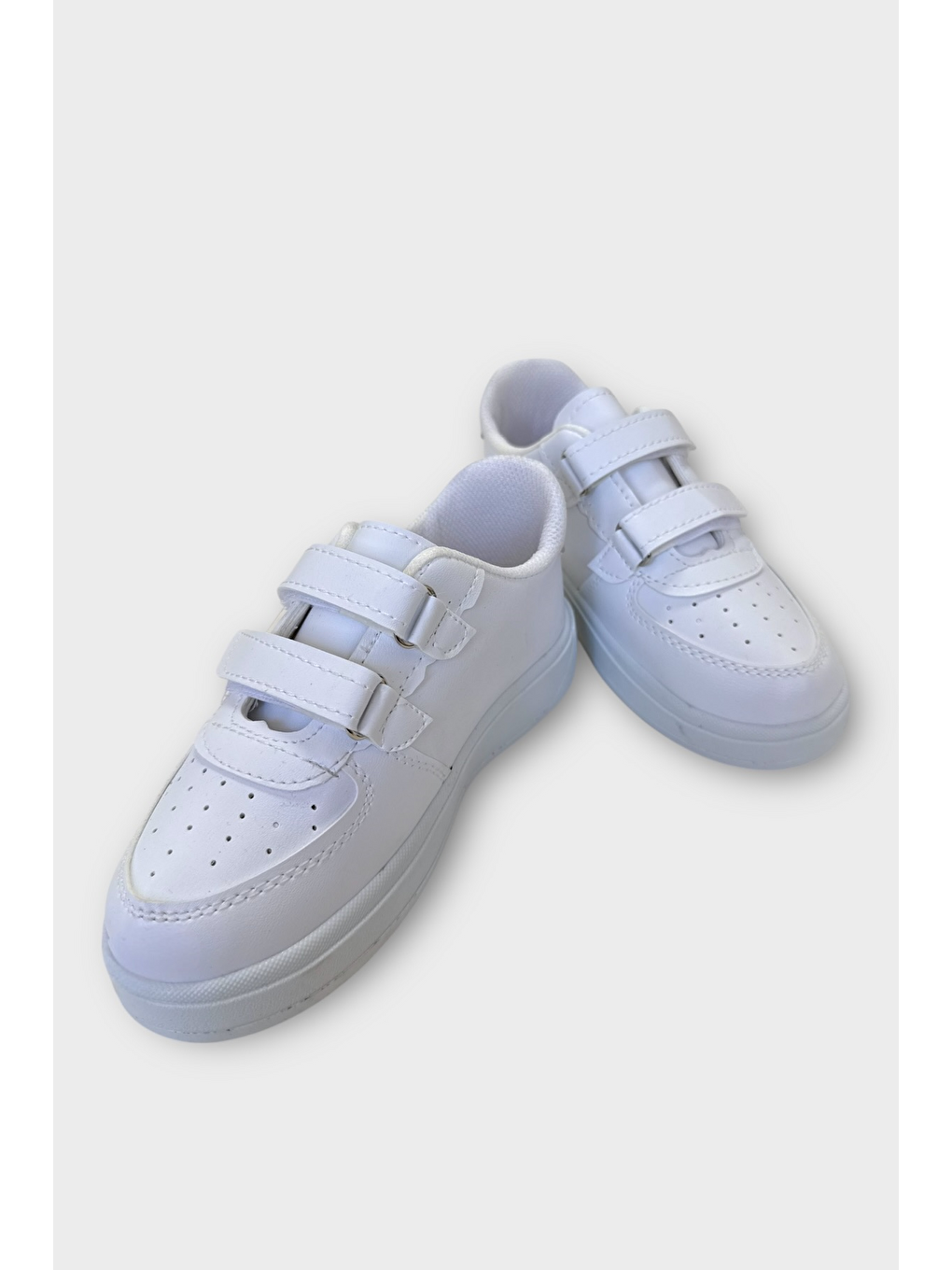 Işıklı Unisex Rahat Hafif Çocuk Spor Ayakkabı Beyaz - Gri-2