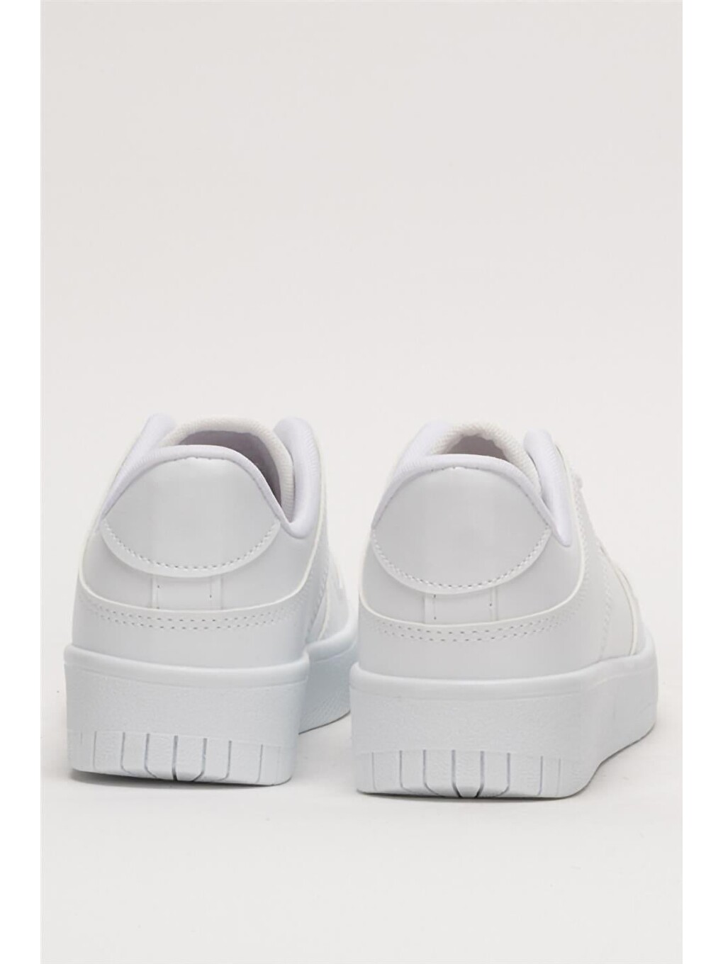 Unisex Bağcıklı Spor Sneaker Ayakkabı Beyaz - Beyaz-6