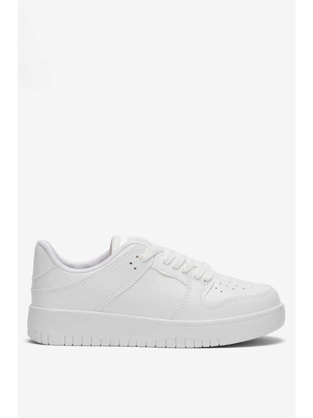 Unisex Bağcıklı Spor Sneaker Ayakkabı Beyaz - Beyaz