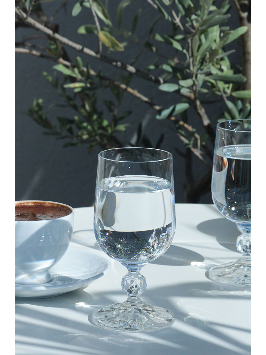 Renksiz Claudia Kristal 6'lı Kahve Yanı Bardağı Seti 135 cc