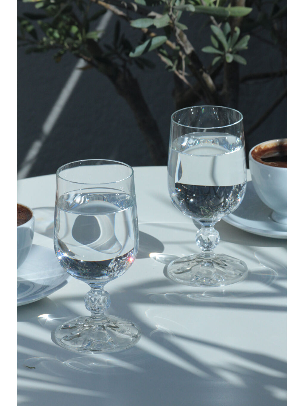 Renksiz Claudia Kristal 6'lı Kahve Yanı Bardağı Seti 135 cc-1