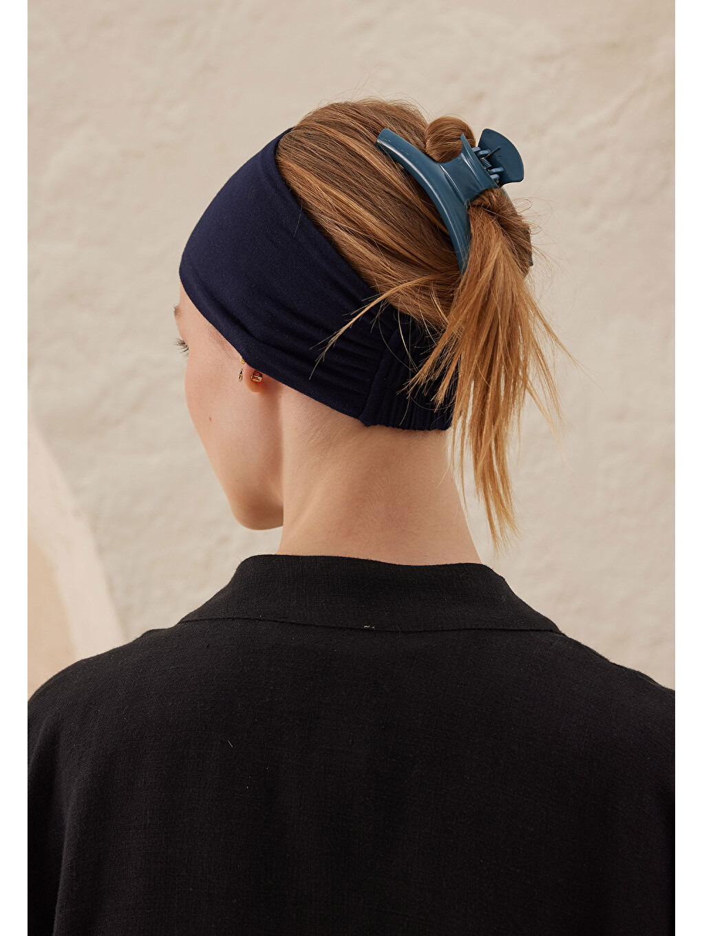 Silikonlu Kaydırmaz Bandana Lacivert-2