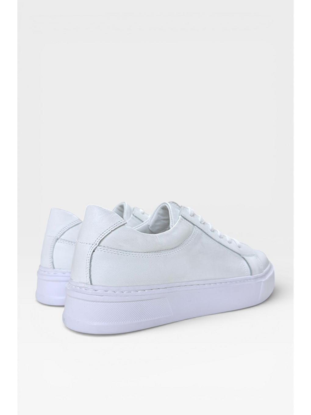 Hakiki Deri Sneaker Erkek Ayakkabı Beyaz-6