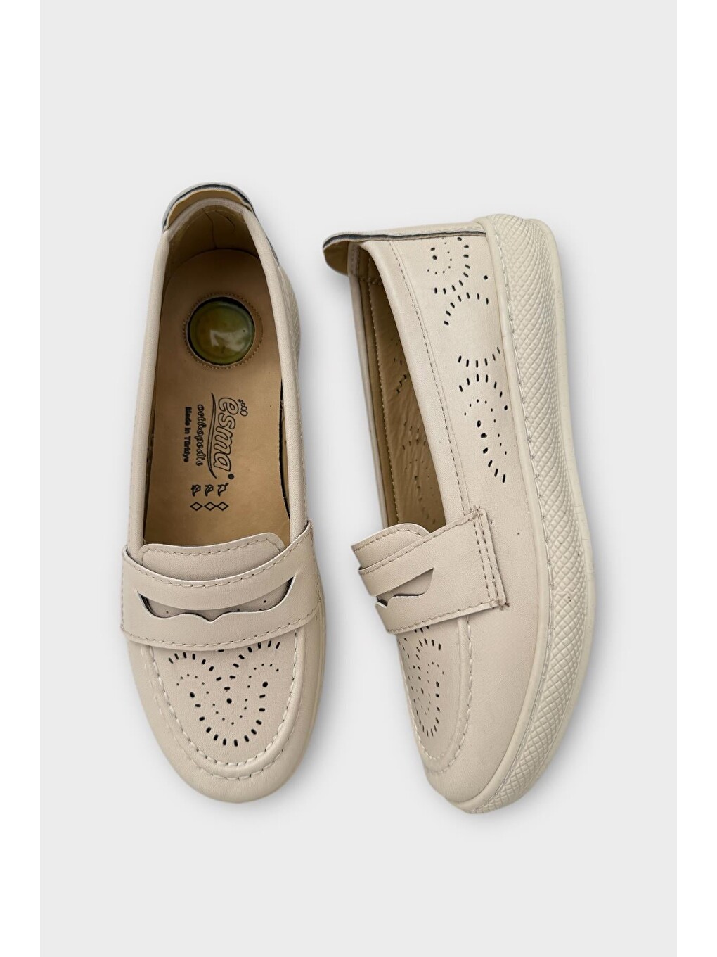 Kadın Ortopedik Yumuşak Comfort Casual Ayakkabı Bej-8