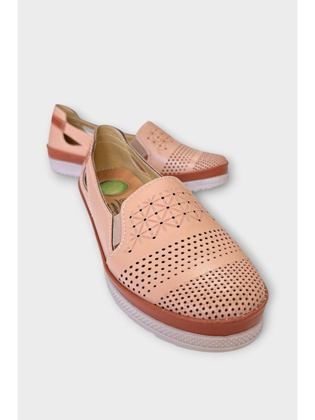 Bej Kadın Ortopedik Yumuşak Comfort Casual Ayakkabı Vizon-2