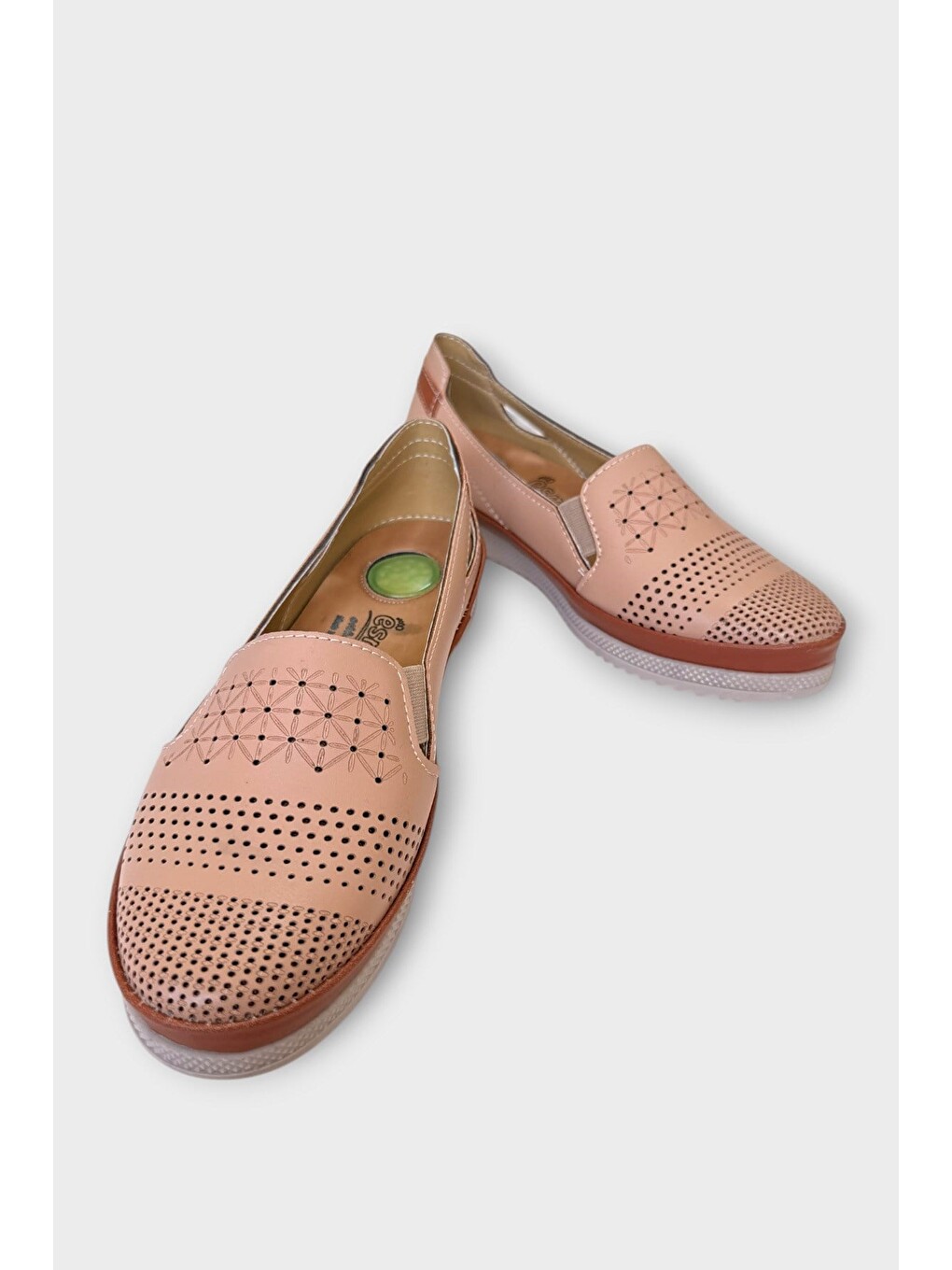 Bej Kadın Ortopedik Yumuşak Comfort Casual Ayakkabı Vizon-4