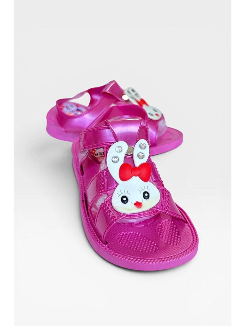 Günlük Havuz Plaj Ayarlanabilir Tokalı Çocuk Sandalet Pembe-1