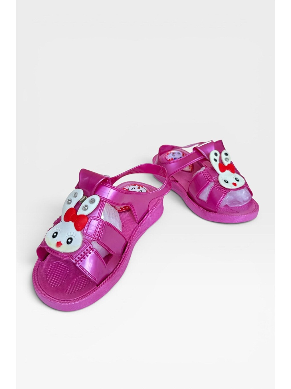 Günlük Havuz Plaj Ayarlanabilir Tokalı Çocuk Sandalet Pembe-2