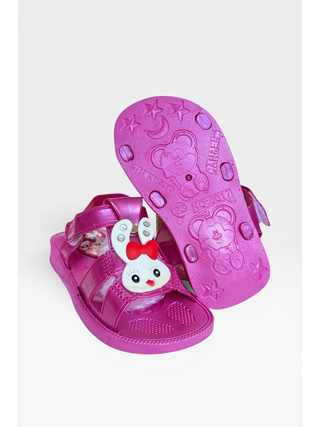 Günlük Havuz Plaj Ayarlanabilir Tokalı Çocuk Sandalet Pembe-4