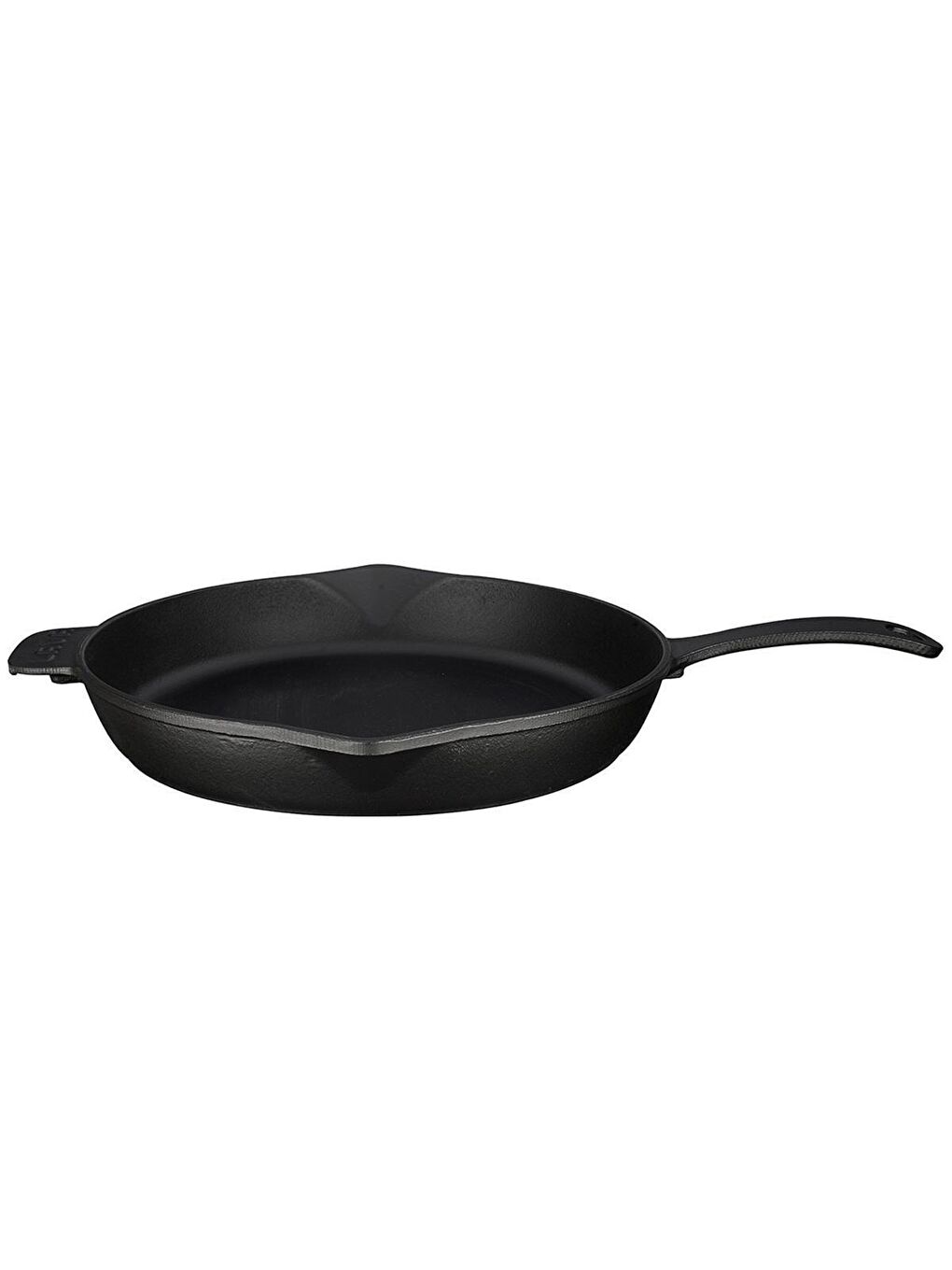 Siyah Yuvarlak Kızartma Tavası Döküm Demir Yekpare Saplı. Çap(Ø)34cm