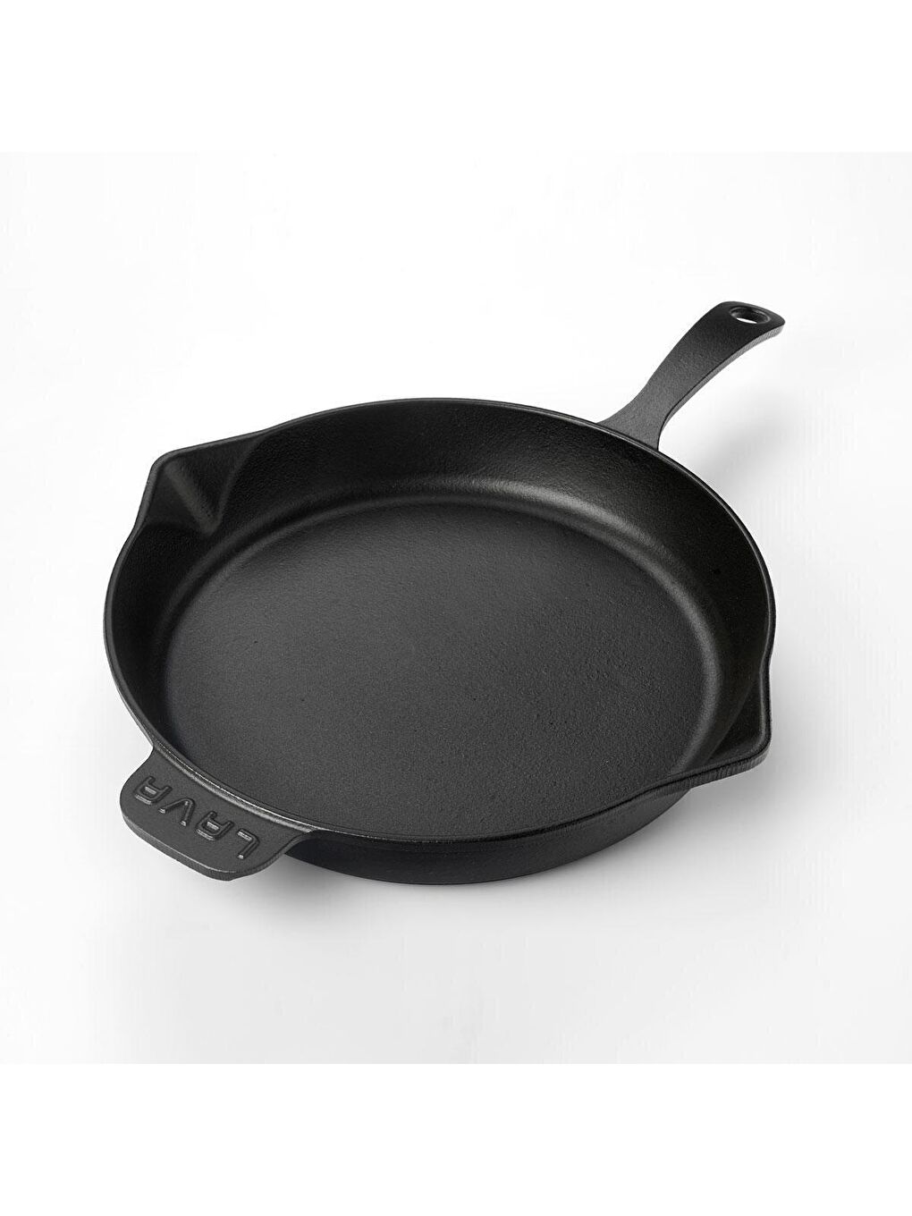 Siyah Yuvarlak Kızartma Tavası Döküm Demir Yekpare Saplı. Çap(Ø)34cm-1