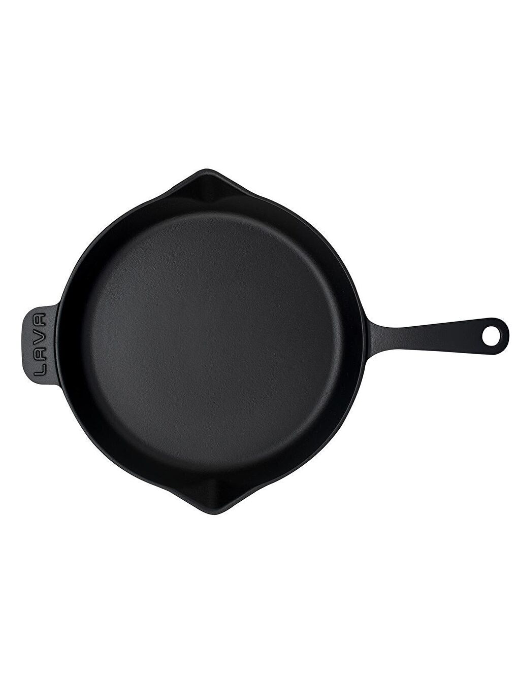 Siyah Yuvarlak Kızartma Tavası Döküm Demir Yekpare Saplı. Çap(Ø)34cm-2