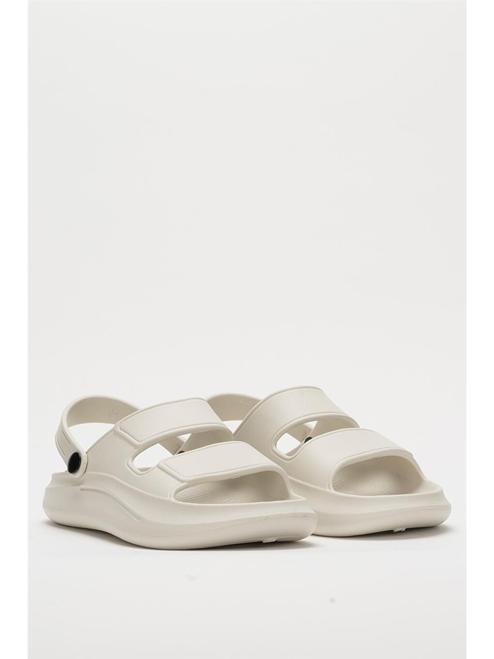 Ekru Unisex Ortopedik Deniz Havuz Terliği Sandalet Krem-2