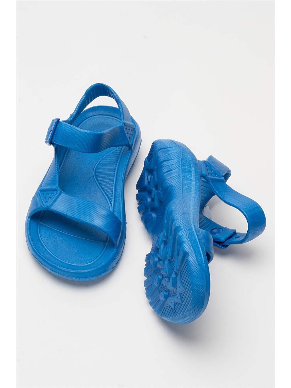Unisex Eva Spor Kaymaz Yürüyüş Sandaleti Mavi-11
