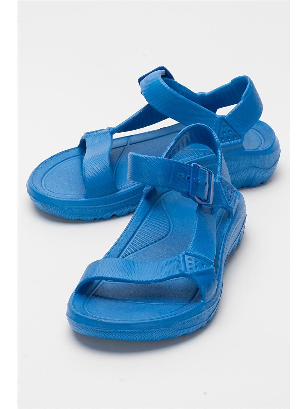 Unisex Eva Spor Kaymaz Yürüyüş Sandaleti Mavi-8