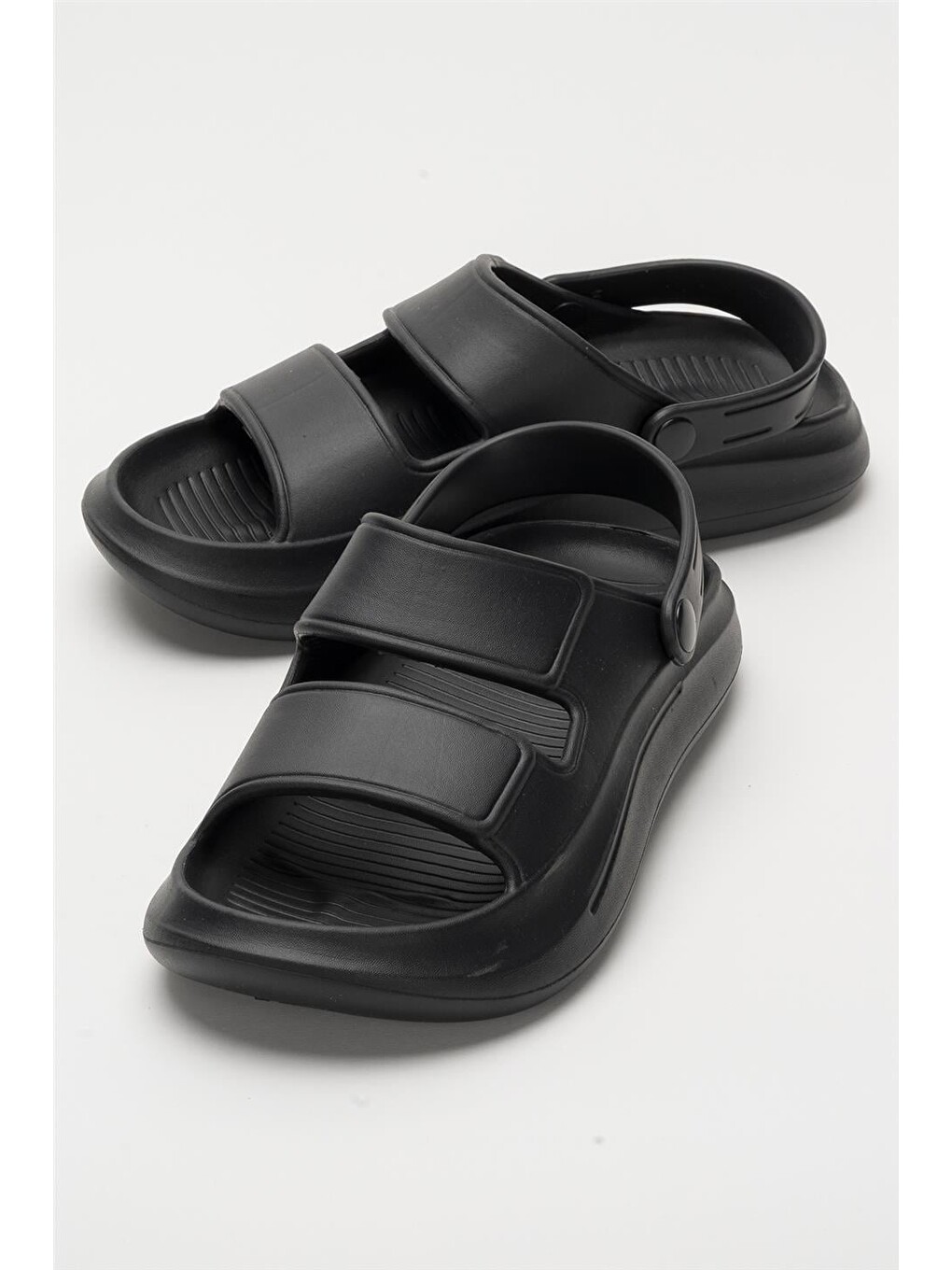 Unisex Ortopedik Deniz Havuz Terliği Sandalet Siyah-8