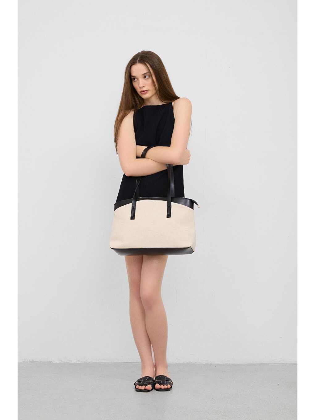 Citta Kanvas Tote Bag Siyah-2