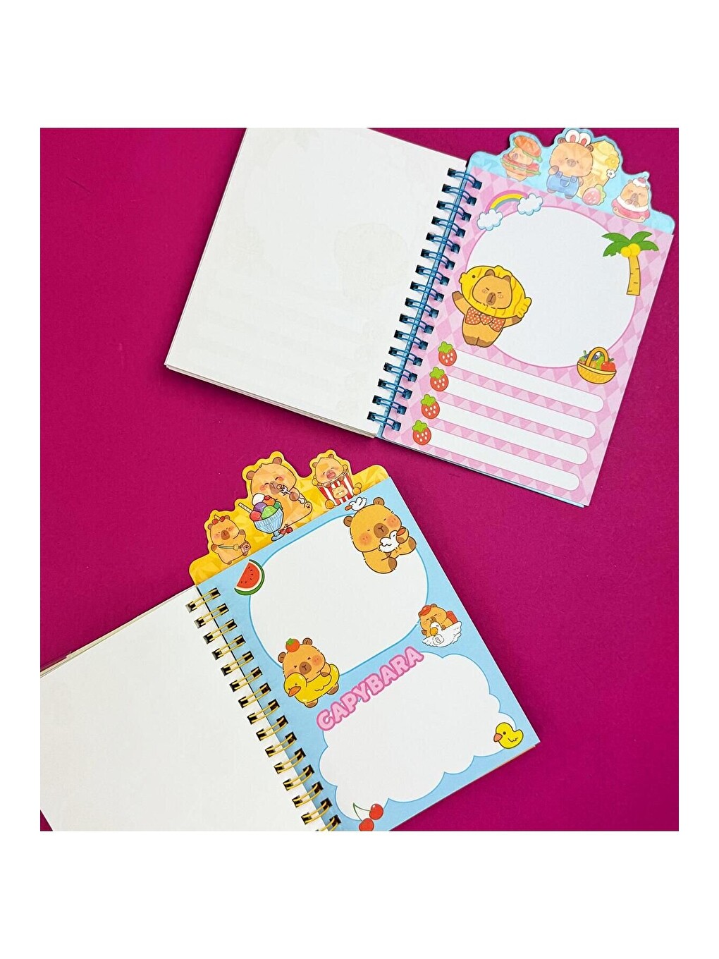 Otomat Defter – Jetonlu Stickerlı Sevimli Defter-1