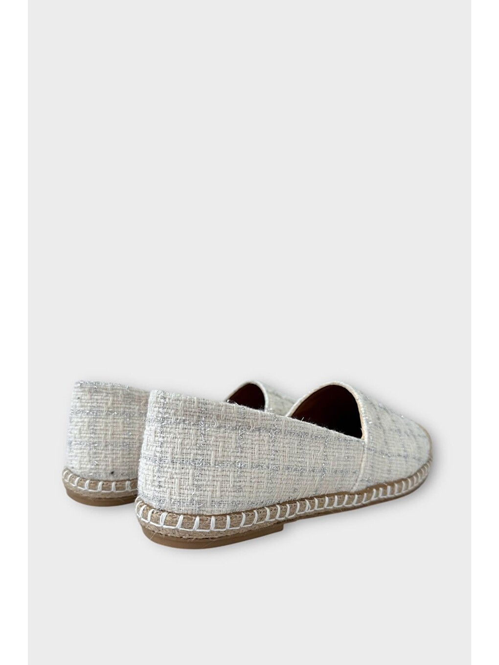 Kadın Günlük Espadril Babet Ayakkabı Beyaz-4