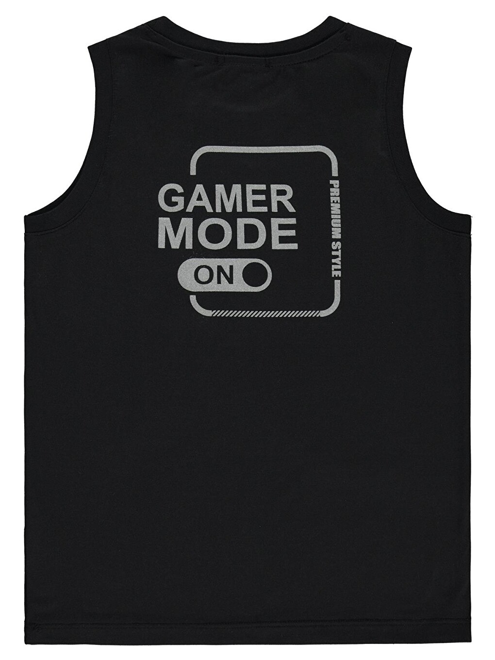 Boys Gamer Mode Reflektör Baskılı Sıfır Kol 6-9 Yaş Tişört - Siyah 7-8 Yaş-1