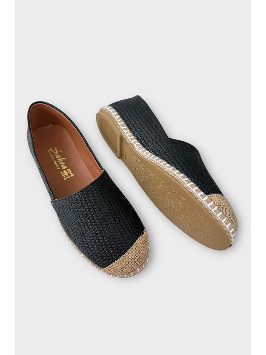 Kadın Espadril Babet Ayakkabı Siyah-6
