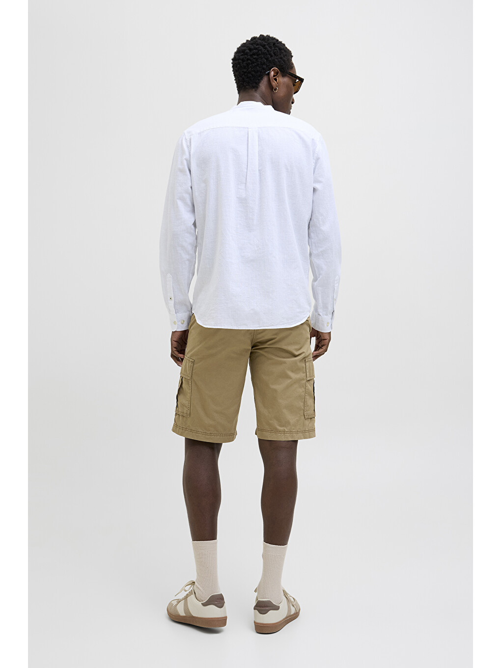 Bej Pants Studio Jpstcole Pamuklu Relaxed Fit Kargo Şort 12274389-2