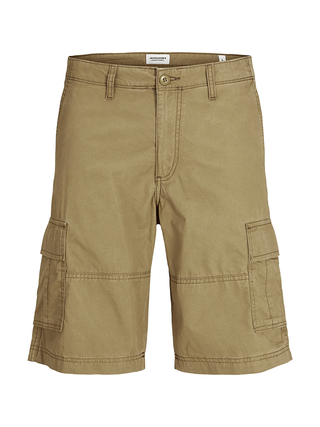 Bej Pants Studio Jpstcole Pamuklu Relaxed Fit Kargo Şort 12274389-5