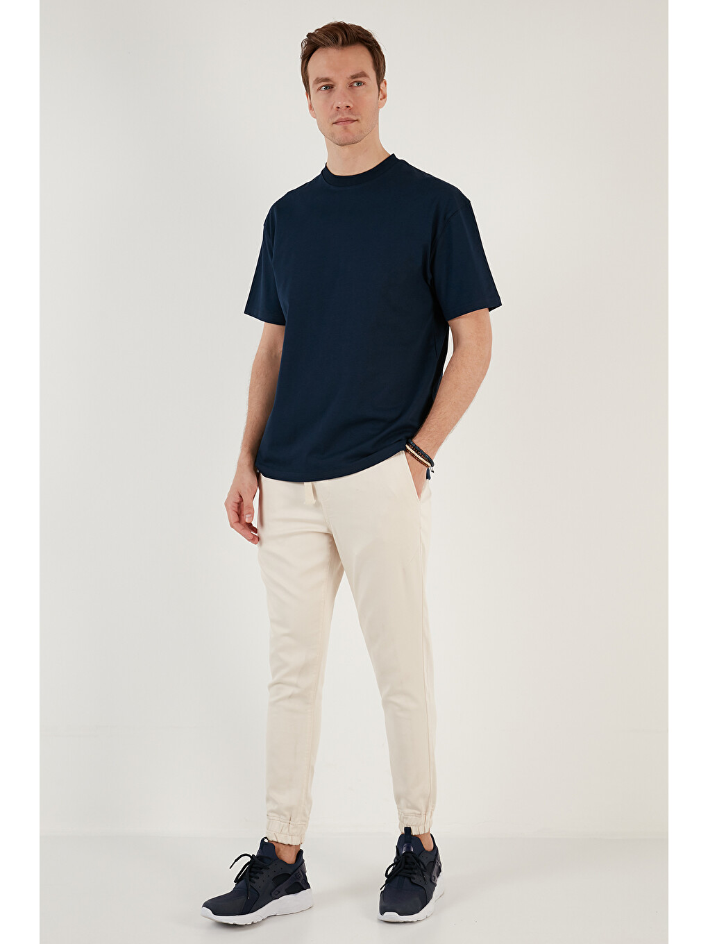 İndigo Pamuklu Relaxed Fit Sıfır Yaka Erkek T Shirt 5905446-2