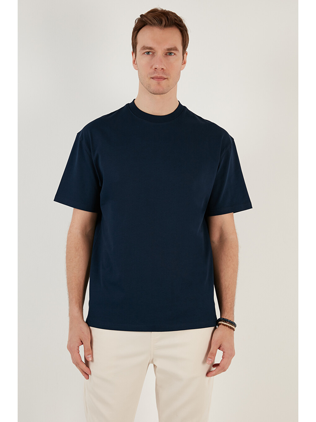 İndigo Pamuklu Relaxed Fit Sıfır Yaka Erkek T Shirt 5905446-3