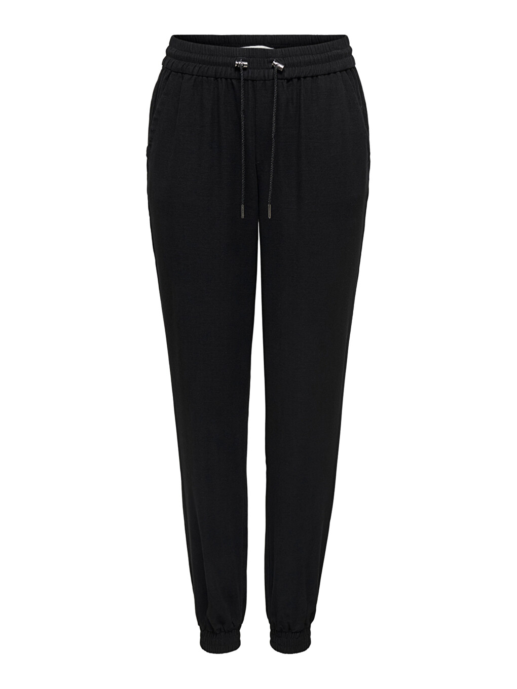 Siyah Onlkelda Regular Fit Cepli Kadın Pantolon 15203946-5
