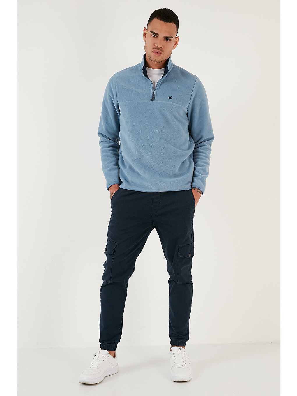 Gri Slim Fit Anti-pilling Tüylenme Yapmayan Şardonlu Soğuk Geçirmez 2'li Paket Polar 5906001s2-3