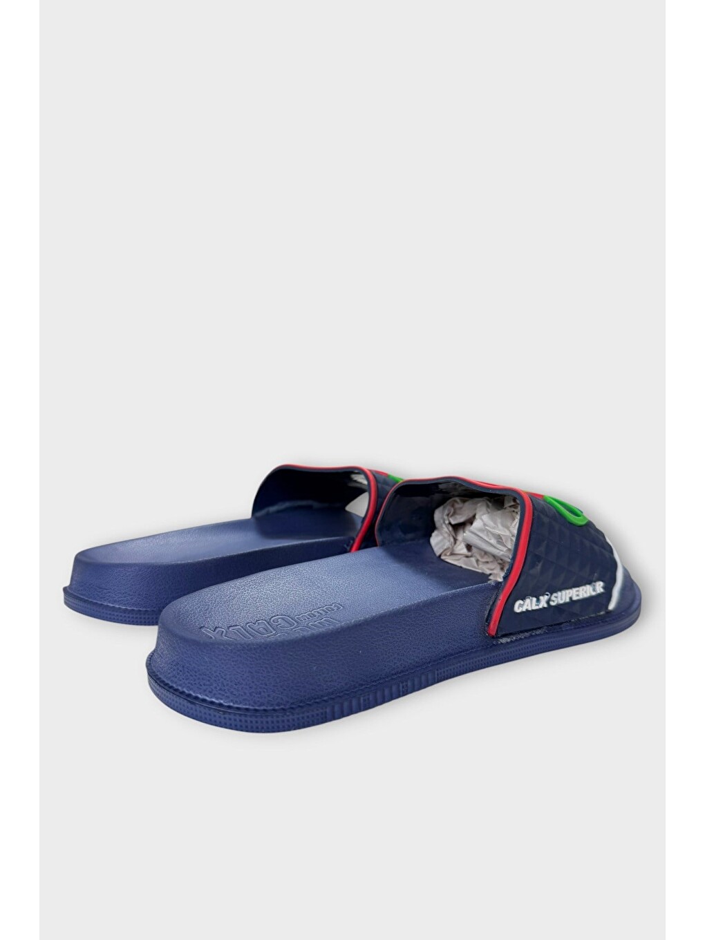 Yazlık Islak Zemine Uygun Günlük Erkek Terlik Lacivert - Kirmizi-7