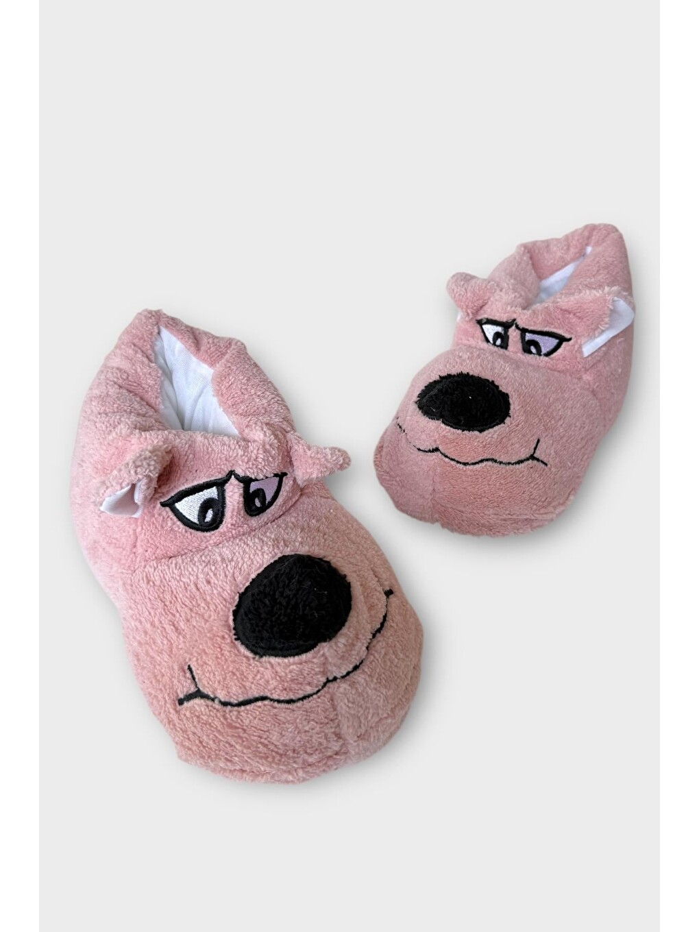 Pembe Unisex Panduf Ses Yapmayan Ev Patiği Pudra