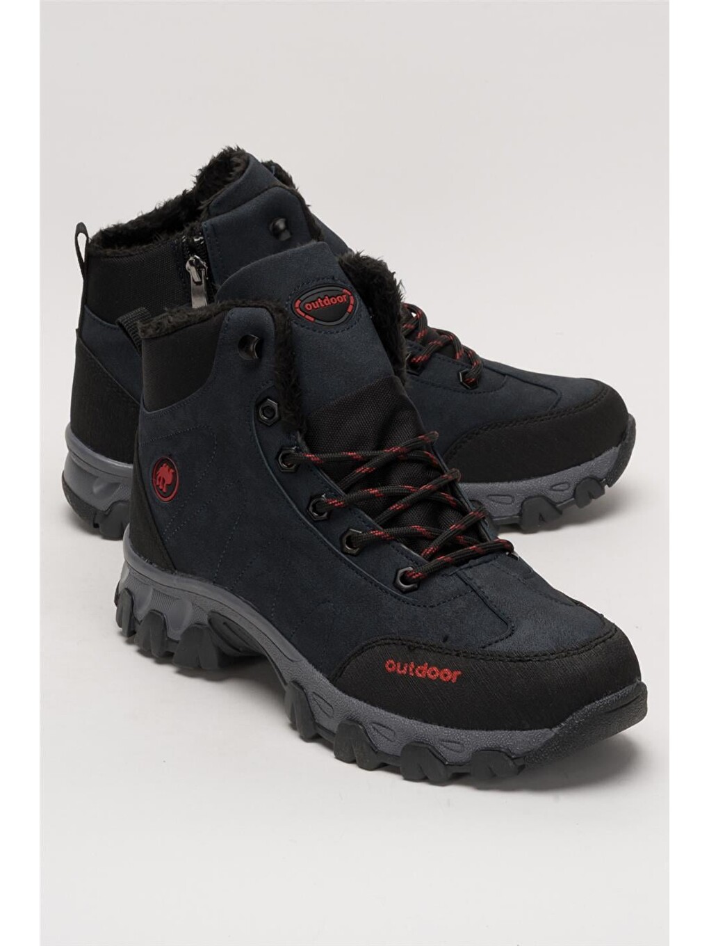 Soğuk Geçirmez Unisex Uzun Outdoor Trekking Bot Ayakkabı Lacivert-1