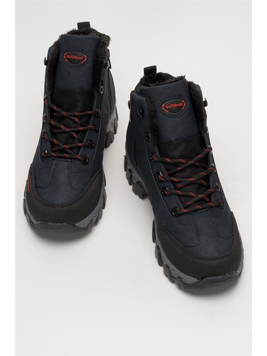 Soğuk Geçirmez Unisex Uzun Outdoor Trekking Bot Ayakkabı Lacivert-5