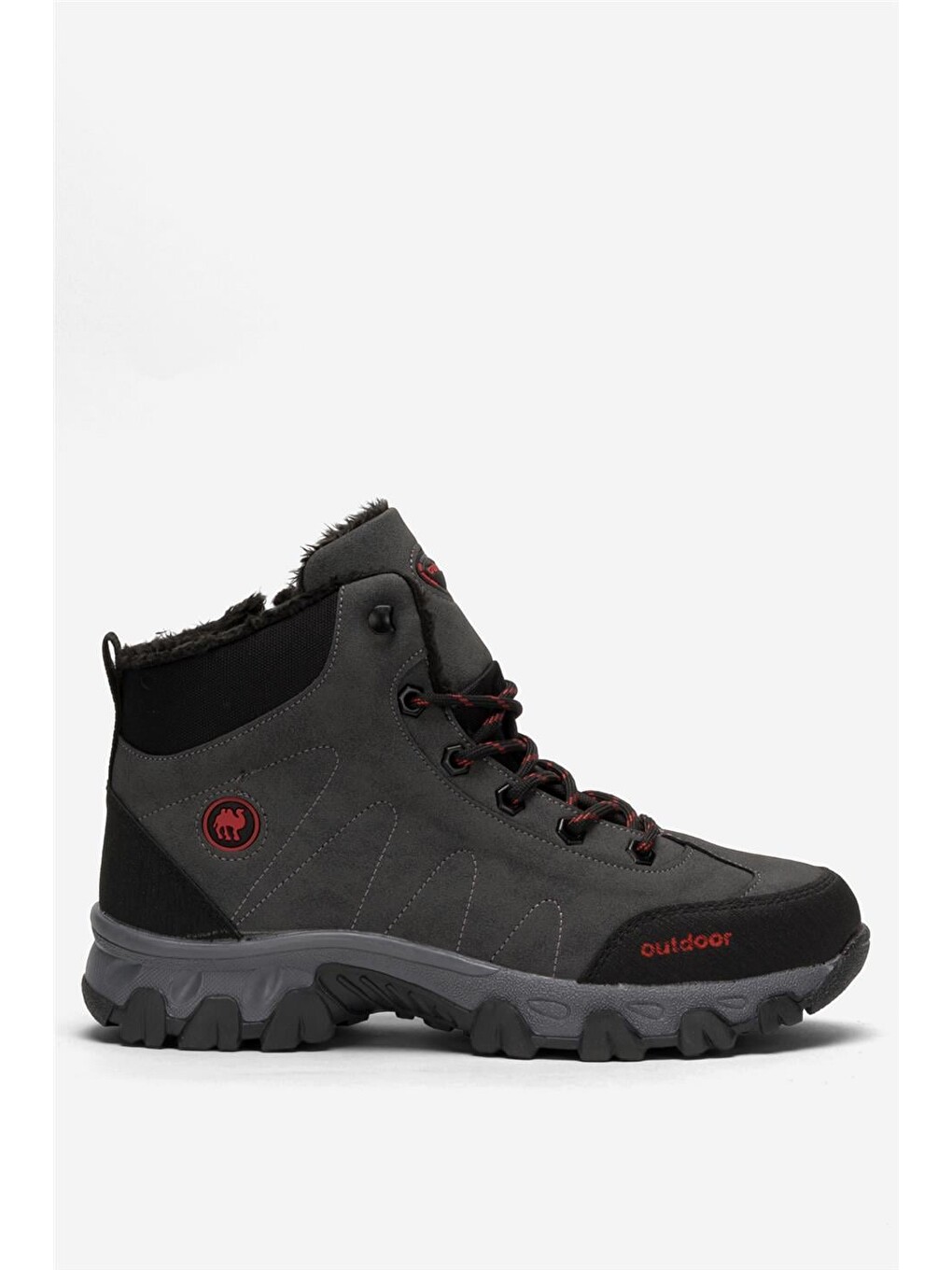 Soğuk Geçirmez Unisex Uzun Outdoor Trekking Bot Ayakkabı Gri-1