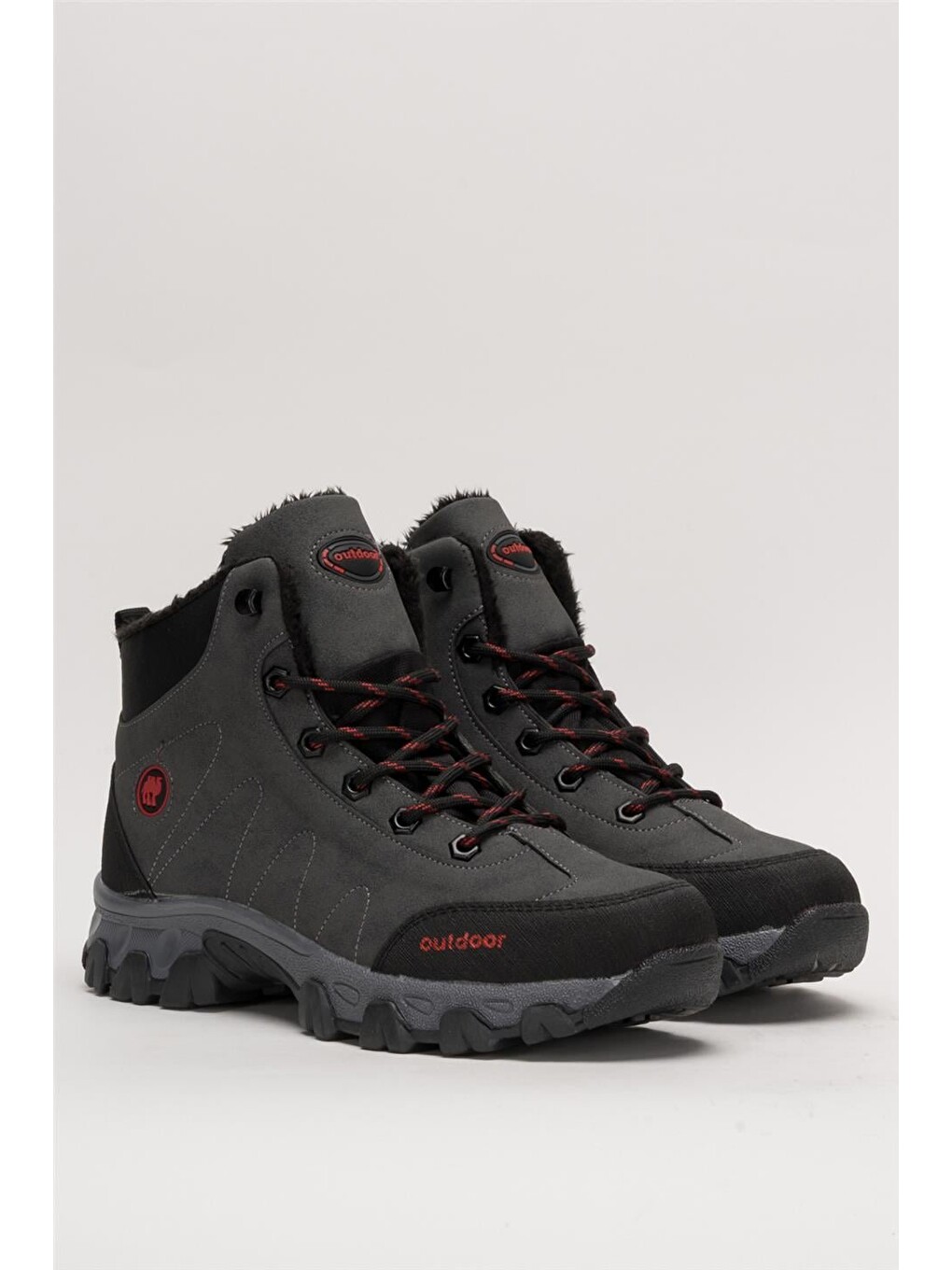Soğuk Geçirmez Unisex Uzun Outdoor Trekking Bot Ayakkabı Gri-5
