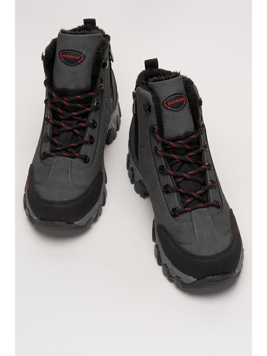 Soğuk Geçirmez Unisex Uzun Outdoor Trekking Bot Ayakkabı Gri-13