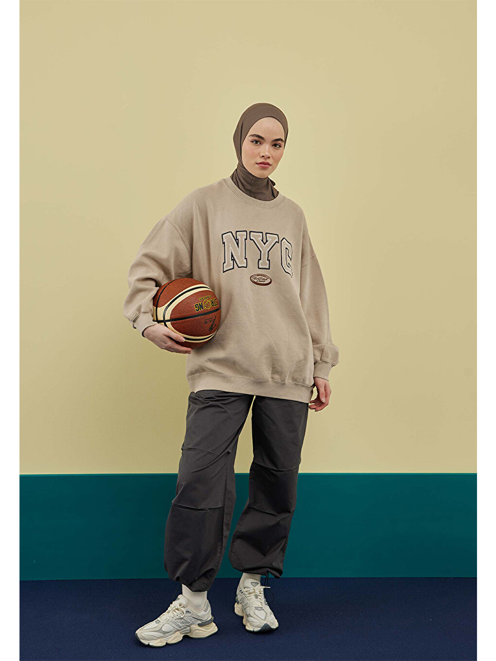Kahverengi Athletic Hijab Tozlu Kahve-1