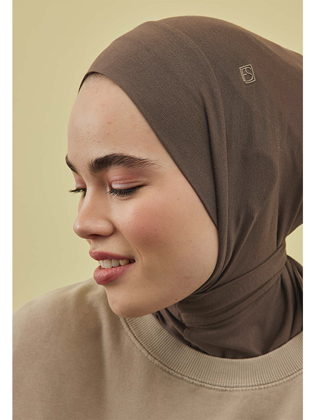 Kahverengi Athletic Hijab Tozlu Kahve-3