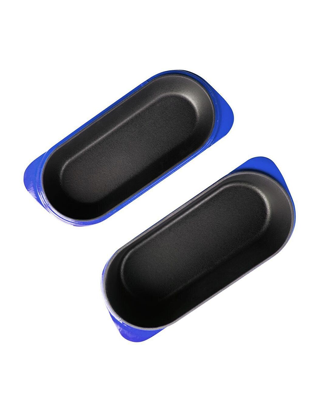 Mavi Ekmek Tenceresi Yekpare Kulplu Döküm Demir Kapak. Ölçü 12x28cm.-4