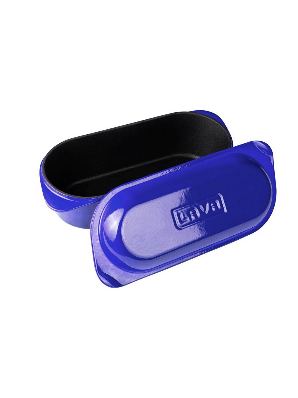 Mavi Ekmek Tenceresi Yekpare Kulplu Döküm Demir Kapak. Ölçü 12x28cm.-7