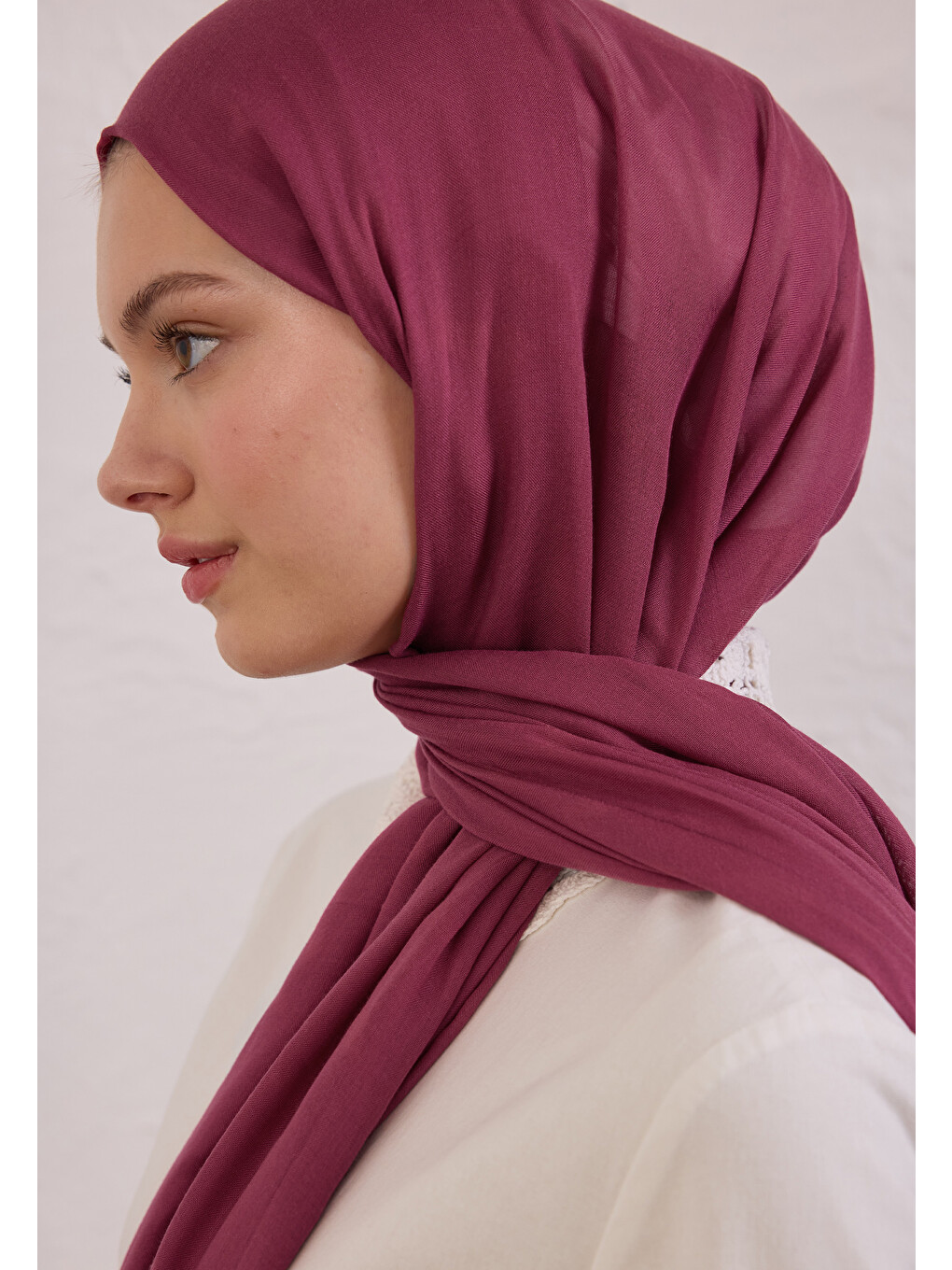 Soft Viskon Şal Mürdüm-1