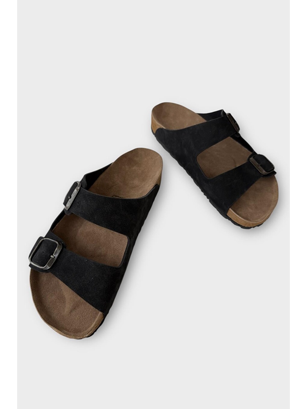 Unisex Çift Tokalı Ortopedik Terlik Siyah-2